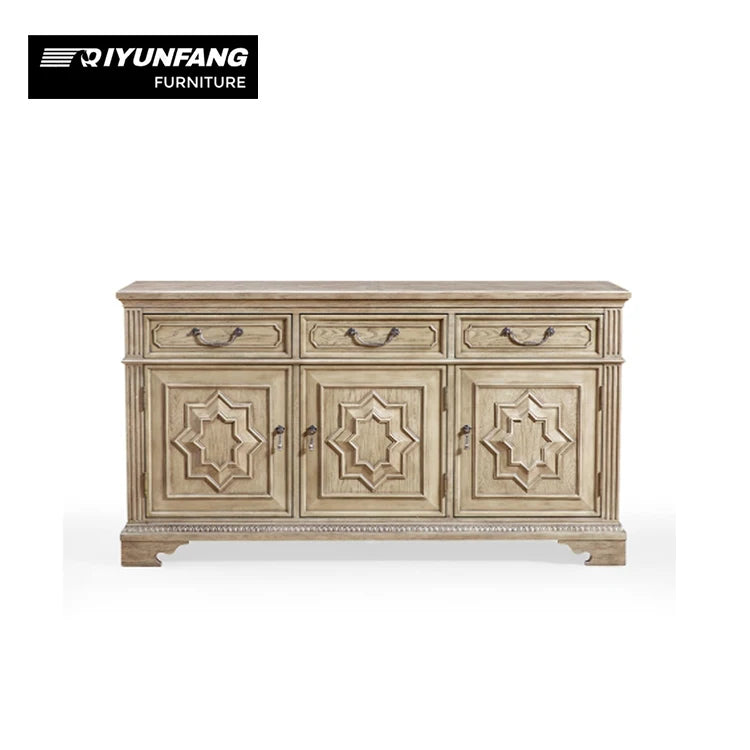 Modern Retro Wall-Mounted Solid Wood Sideboard Cabinet Console 170cm