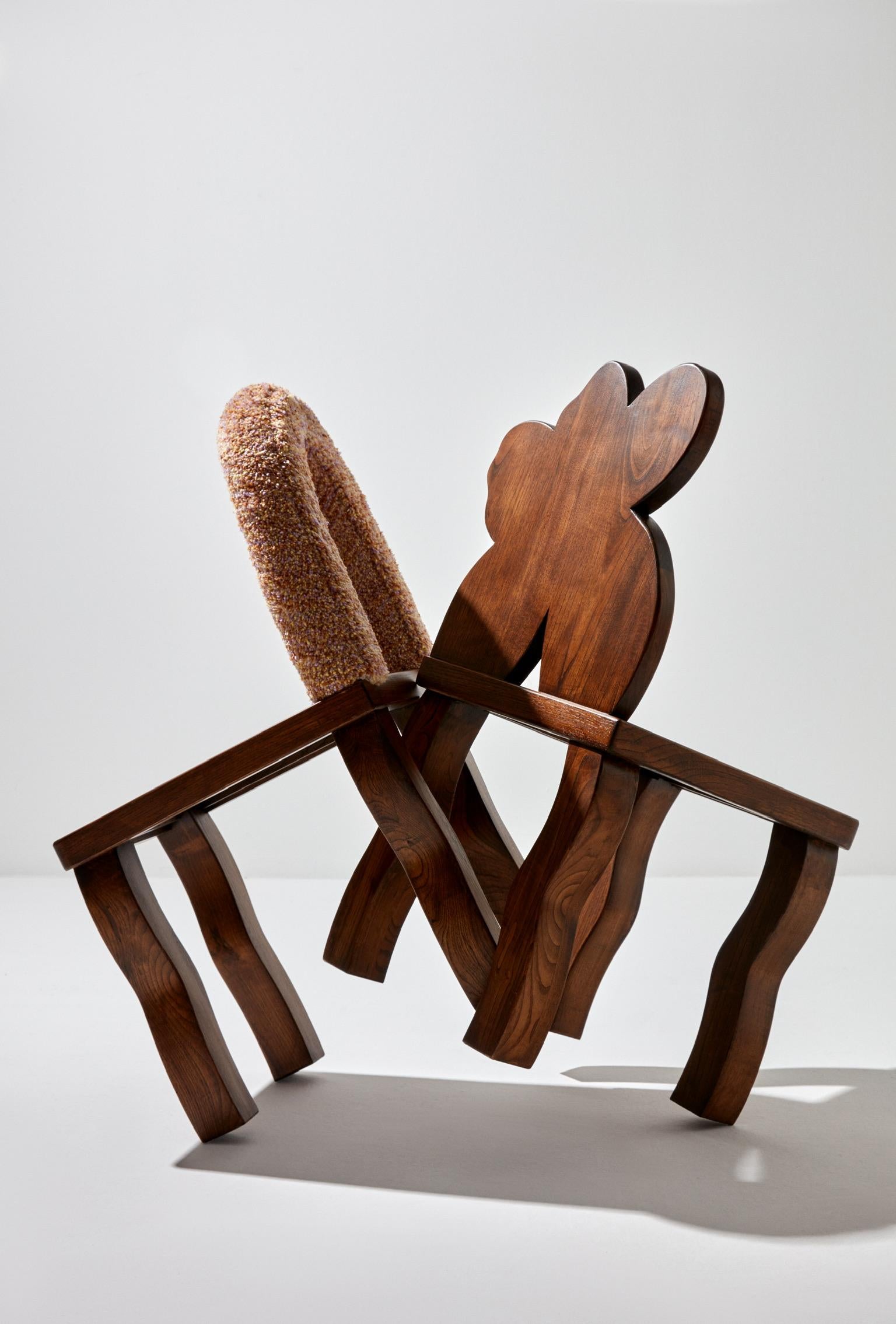 Honey Chair Handcrafted Tufted Oak Seat