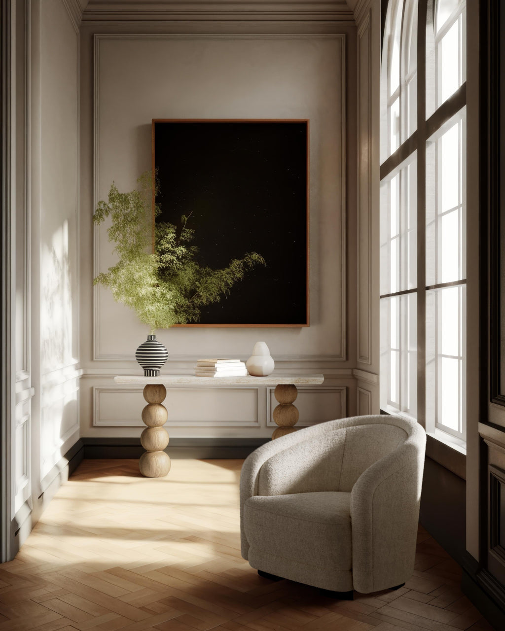 https://a.1stdibscdn.com/chloe-turned-leg-coffee-table-by-christiane-lemieux-for-sale-picture-5/f_69542/f_404928121720826610760/chloe_console_valence_chair_colbert_vase_master.jpg