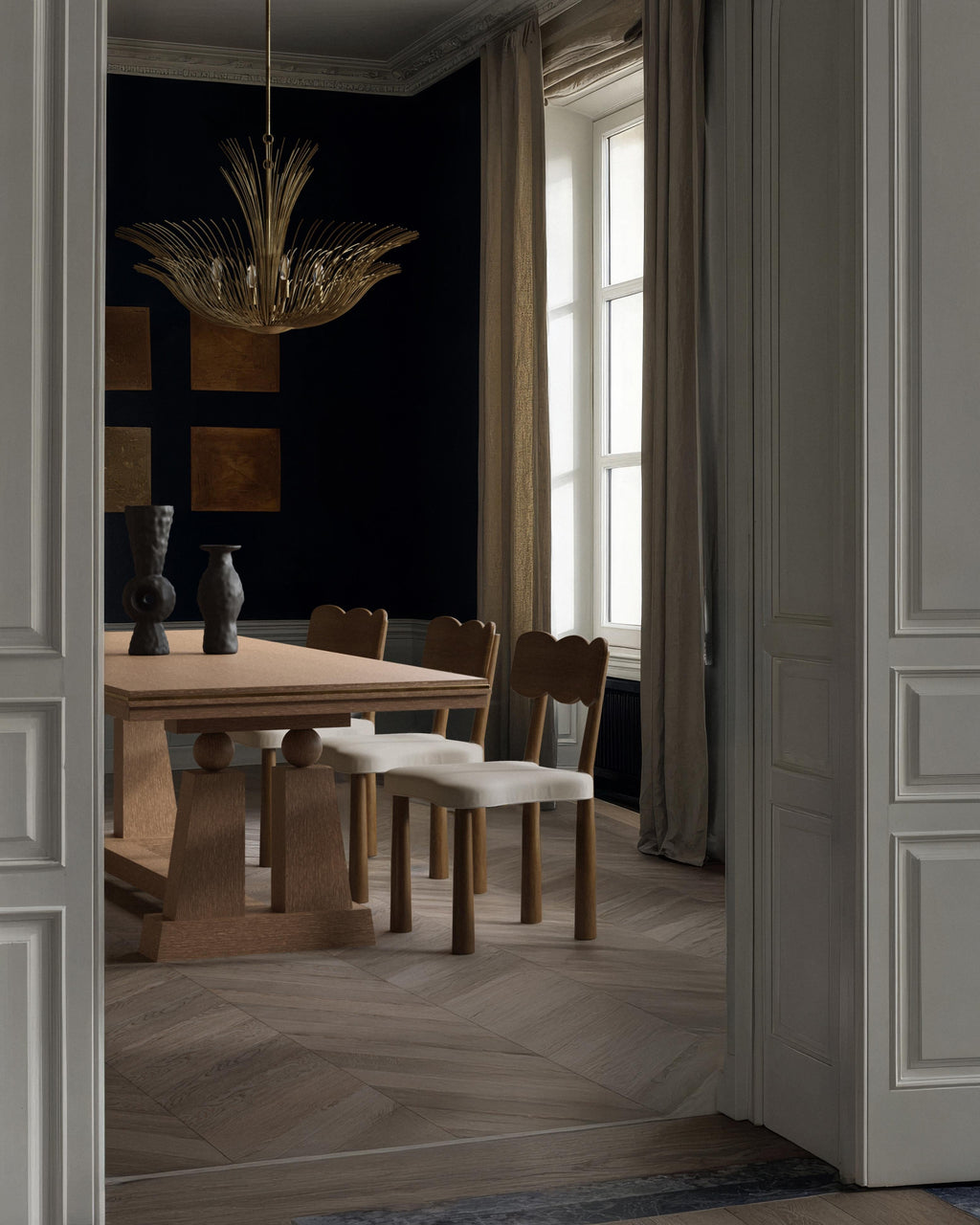 https://a.1stdibscdn.com/corvaux-pedestal-oak-dining-table-with-brass-inlay-by-christiane-lemieux-for-sale-picture-5/f_69542/f_481548021767294061647/corvaux_dining_madeleine_walnut_volcanic_vases_dorelle_chand_master.jpg