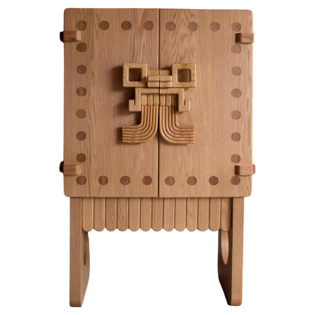 Tlaloc Wine Cabinet by Andres Gutierrez Solid Oak Handcrafted ...