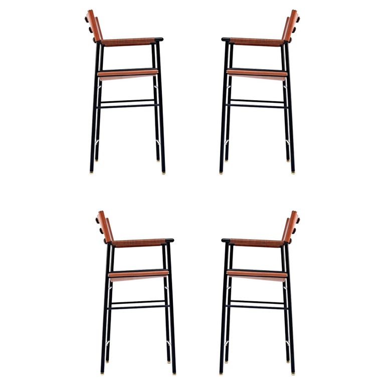 https://a.1stdibscdn.com/set-of-4-repose-counter-stool-w-backrest-natural-tan-saddle-black-rubbered-metal-for-sale/f_40561/f_303544421662719455777/f_30354442_1662719456065_bg_processed.jpg?width=768