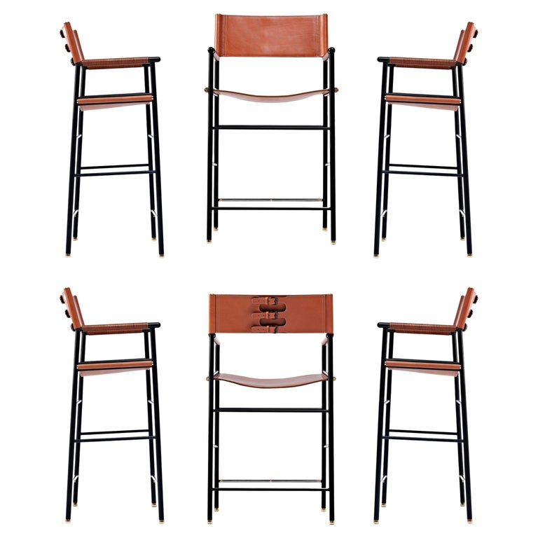 https://a.1stdibscdn.com/set-of-6-repose-barstool-w-backrest-natural-tan-saddle-black-rubbered-metal-for-sale/f_40561/f_303567721662728701085/f_30356772_1662728702097_bg_processed.jpg?width=768