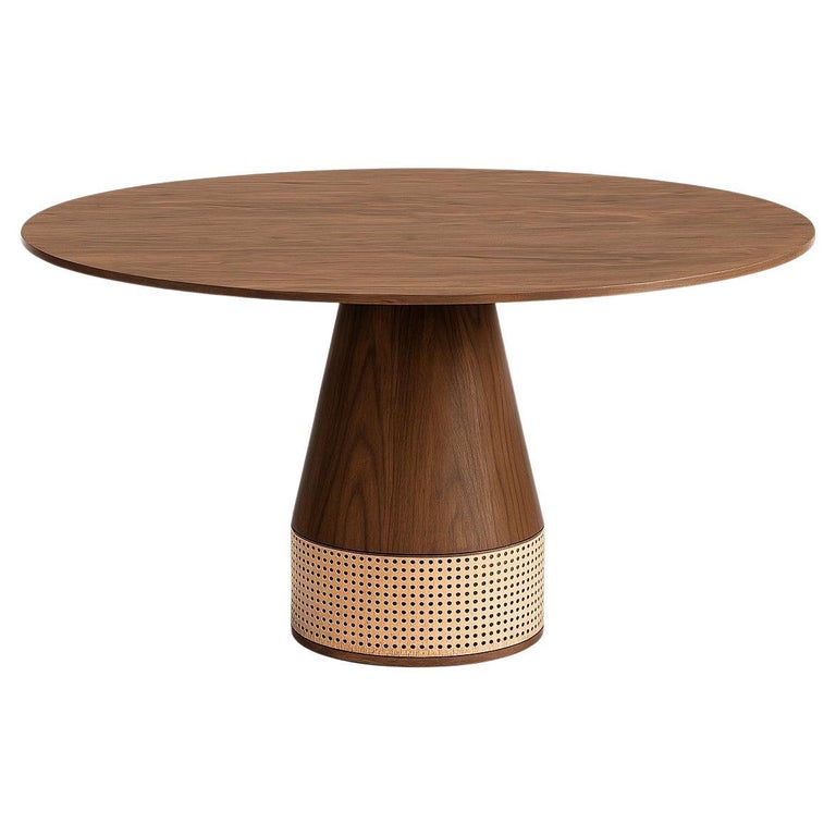 https://a.1stdibscdn.com/custom-round-dining-table-in-natural-walnut-with-rattan-detailing-for-sale/f_27693/f_463519421755762105955/f_46351942_1755762106225_bg_processed.jpg?width=768