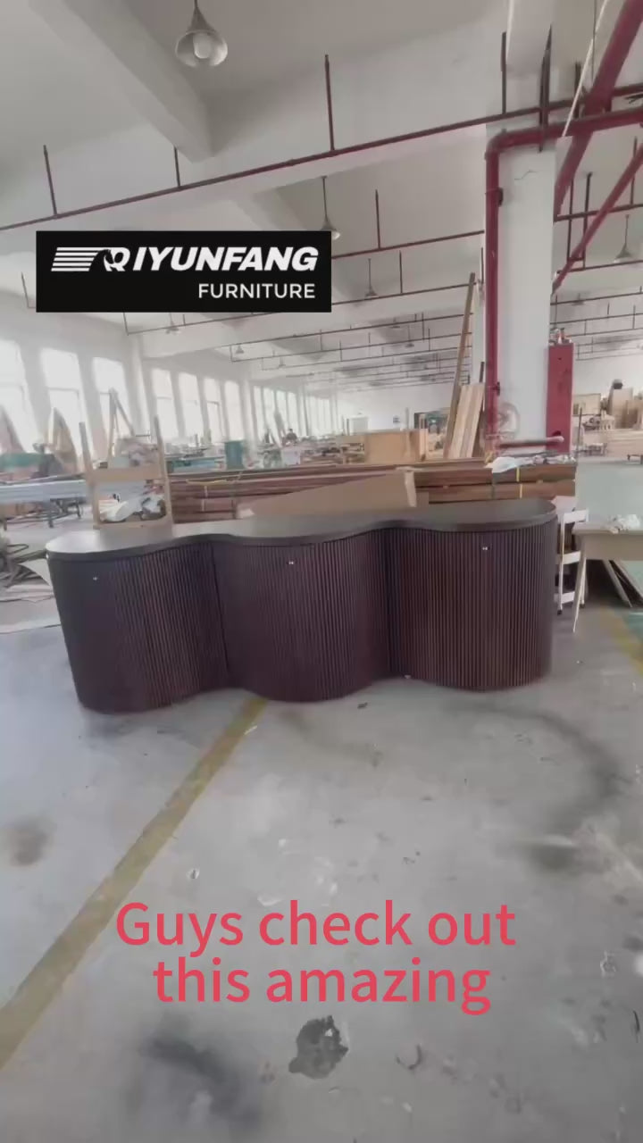 Solid Wood Sideboard Minimalist Sculptural Cabinet 225cm