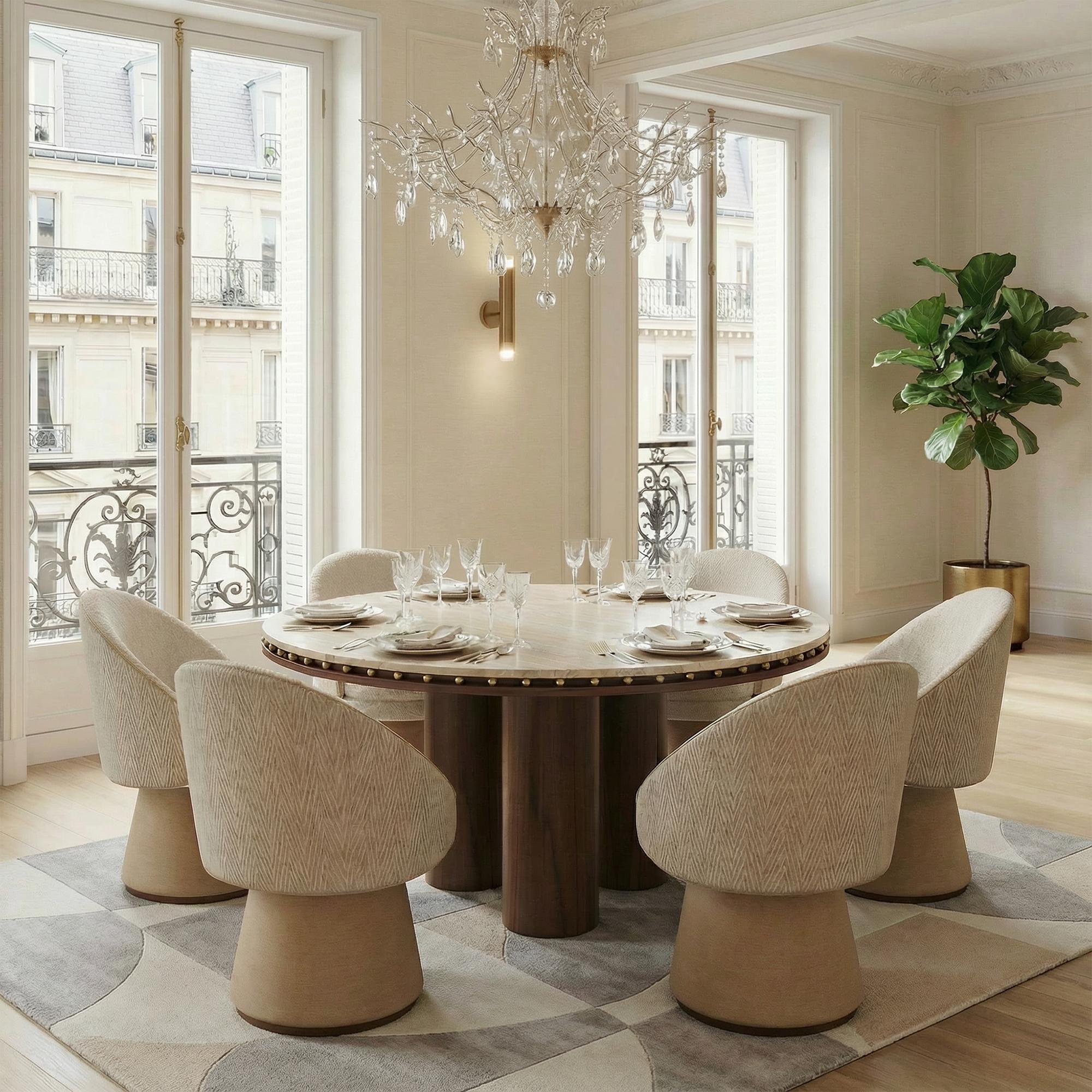 https://a.1stdibscdn.com/roselle-dining-table-travertine-top-with-walnut-matte-base-aged-brass-detail-for-sale-picture-2/f_102682/f_479138321765295929264/roselle_dining_table_set_nolita_harbour_master.jpg