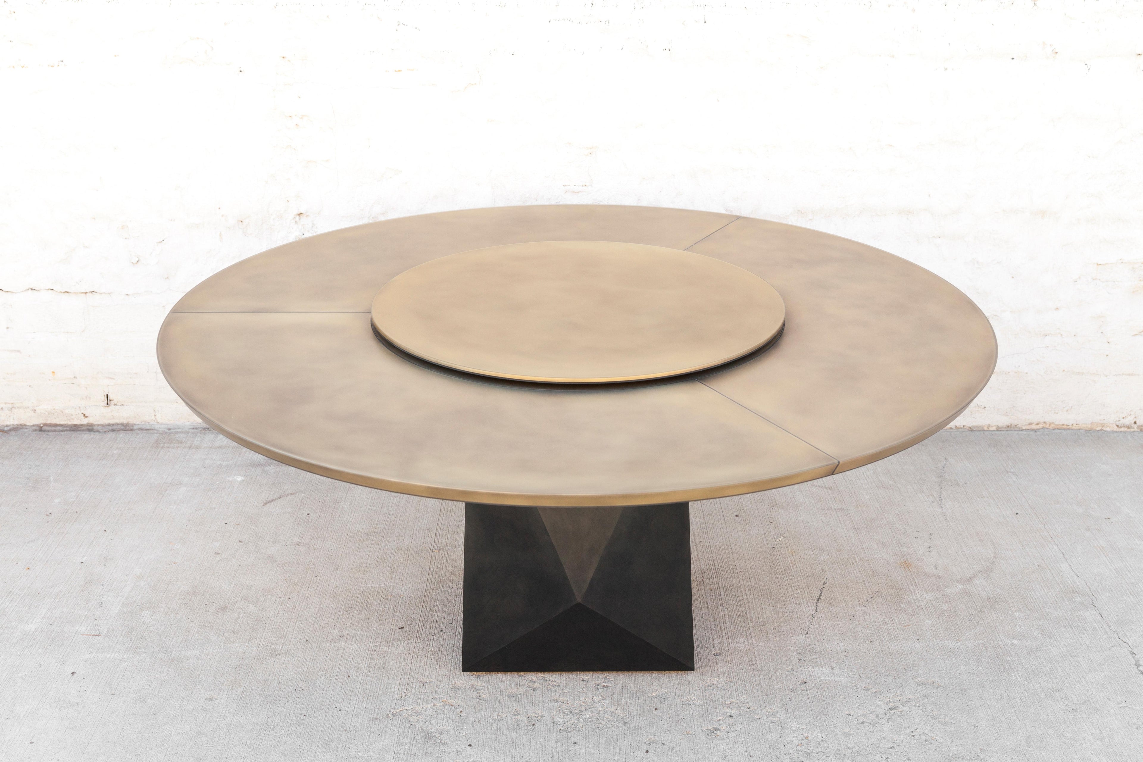 https://a.1stdibscdn.com/prism-dining-table-customizable-metal-and-resin-for-sale-picture-2/f_22133/f_132763021547138105780/wud_furniture_bronze_crazy_susan_steel_polygonal_base_0006_master.jpg