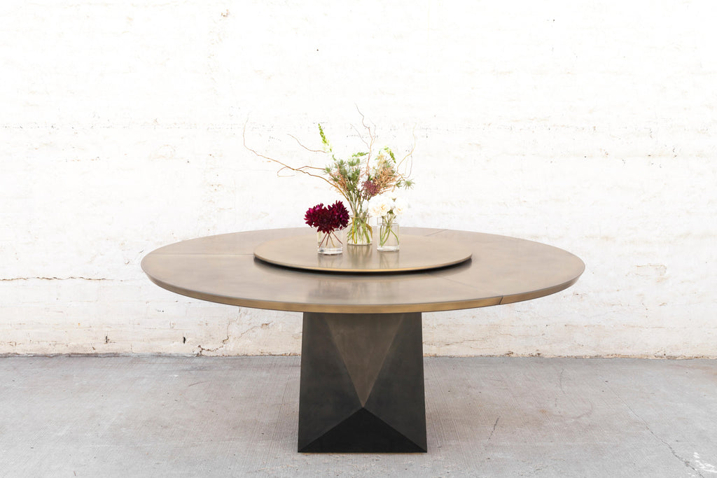https://a.1stdibscdn.com/prism-dining-table-customizable-metal-and-resin-for-sale-picture-4/f_22133/f_132763021547138161929/wud_furniture_bronze_crazy_susan_steel_polygonal_base_0008_master.jpg